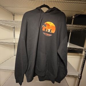 Stylish Black Sunset Graphic Hoodie